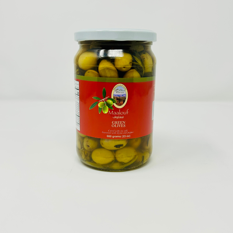 Maalouf Green Cracked Olives