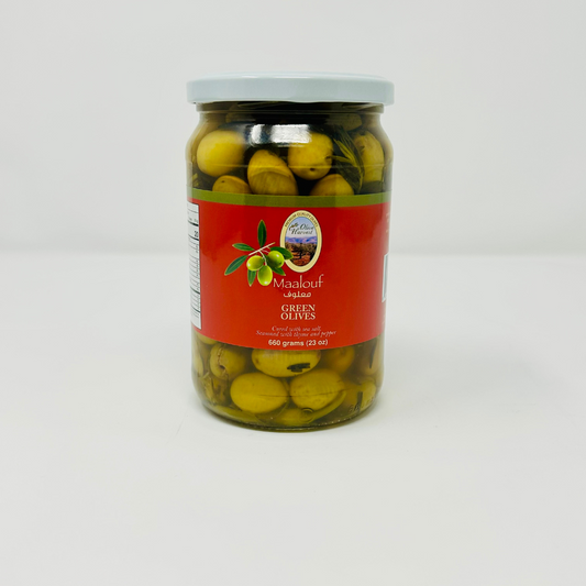 Maalouf Green Cracked Olives